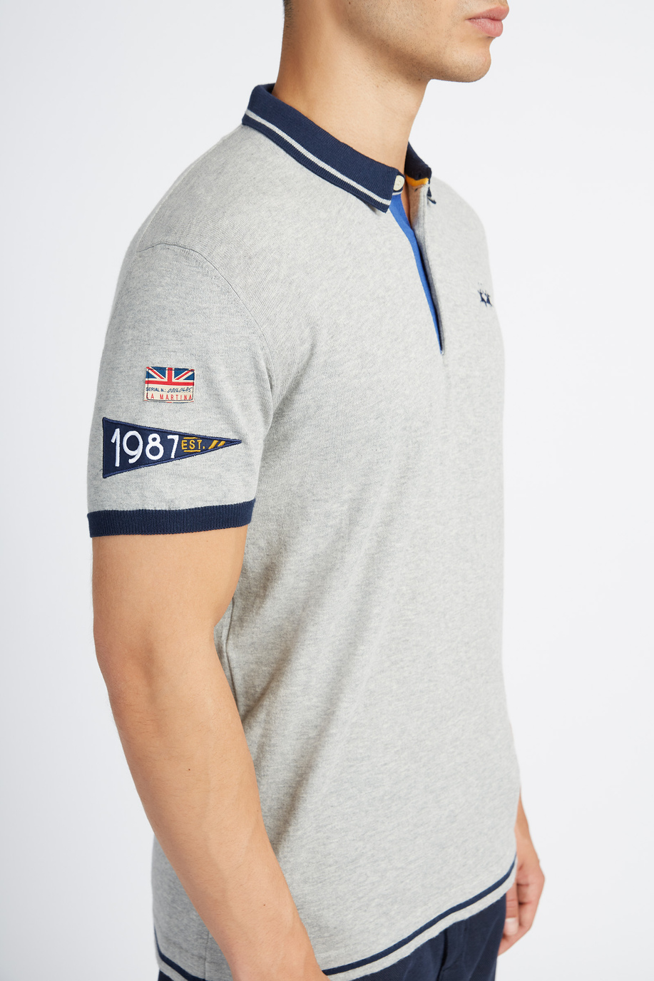 Polo homme manches courtes en tricot de couleur unie - Victorin - Nos favoris pour lui | La Martina - Official Online Shop