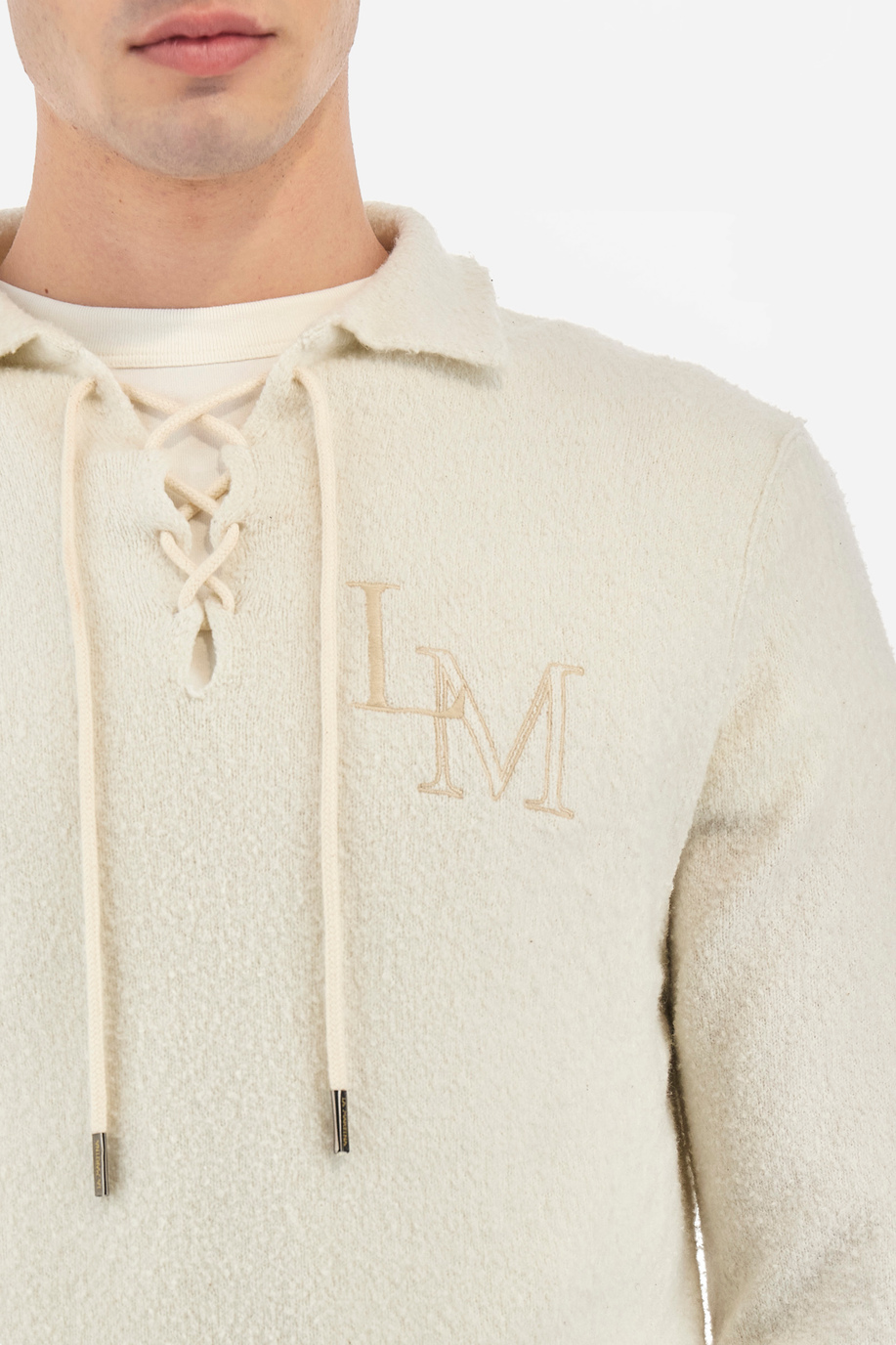 Herren-Langarm-Pullover aus 100 % Baumwolle mit normaler Passform- Valeriano - Pullover | La Martina - Official Online Shop
