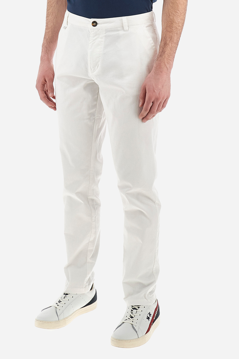 Man trousers in chino cotton-stretch slim fit  -  Siard - Trousers | La Martina - Official Online Shop