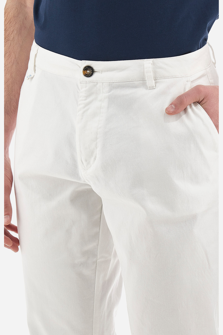 Pantalone da uomo in cotone chino elasticizzato slim fit  -  Siard - Pantaloni | La Martina - Official Online Shop