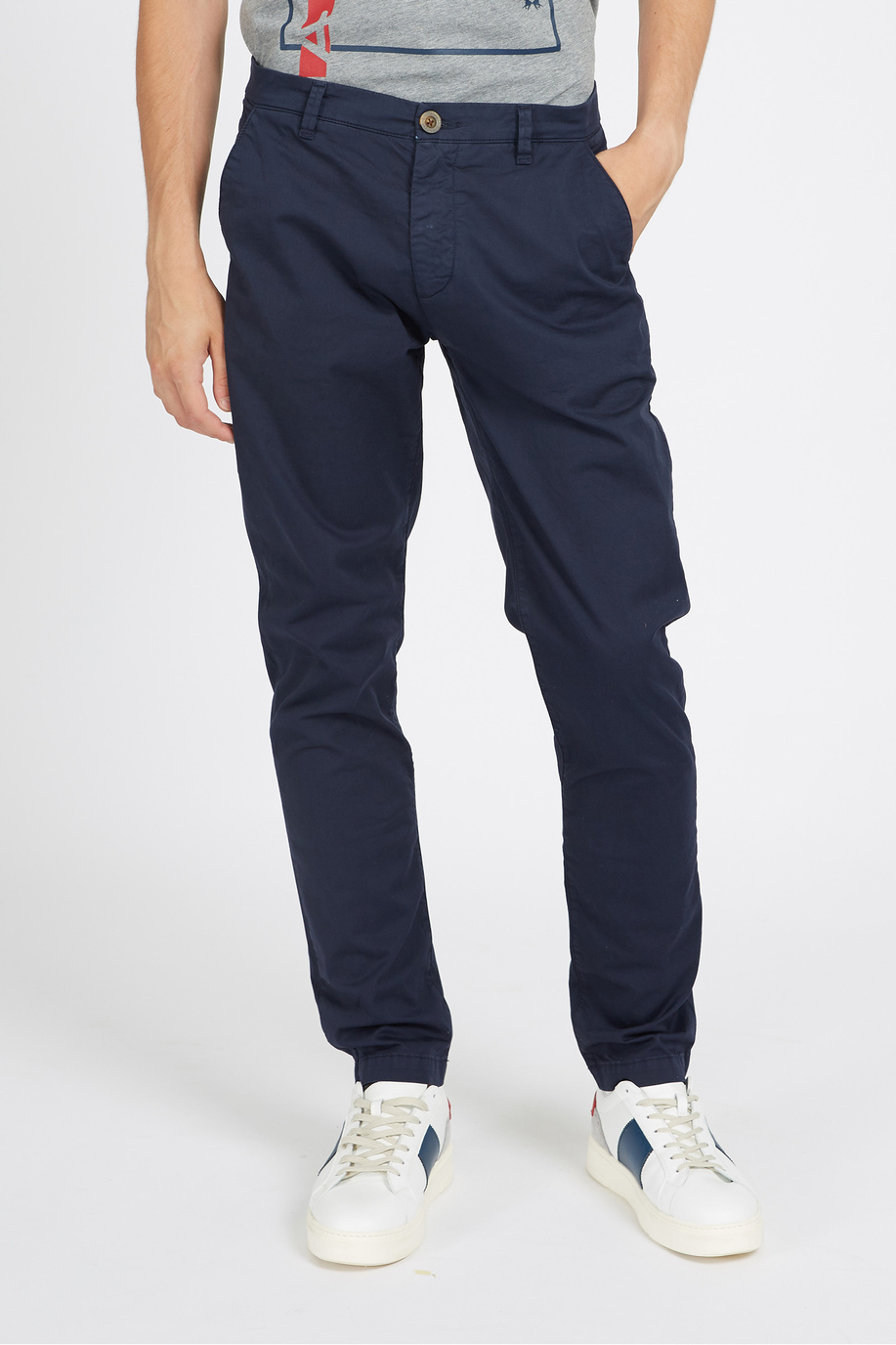 Man trousers in chino cotton-stretch slim fit  -  Siard - Essential | La Martina - Official Online Shop