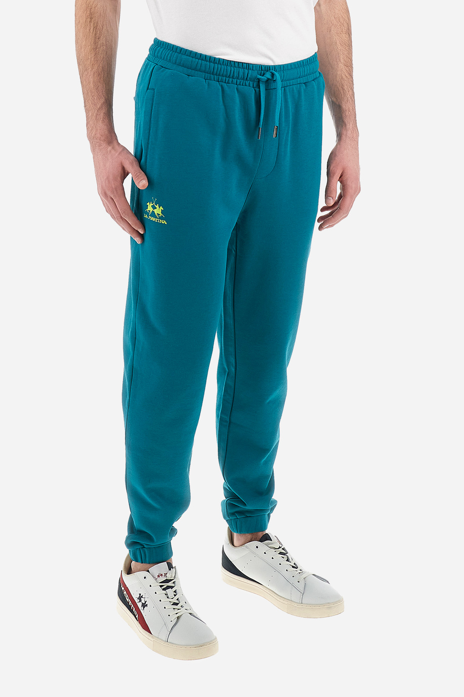 Men's jogger trousers in regular fit cotton blend - Veradis - Trousers | La Martina - Official Online Shop