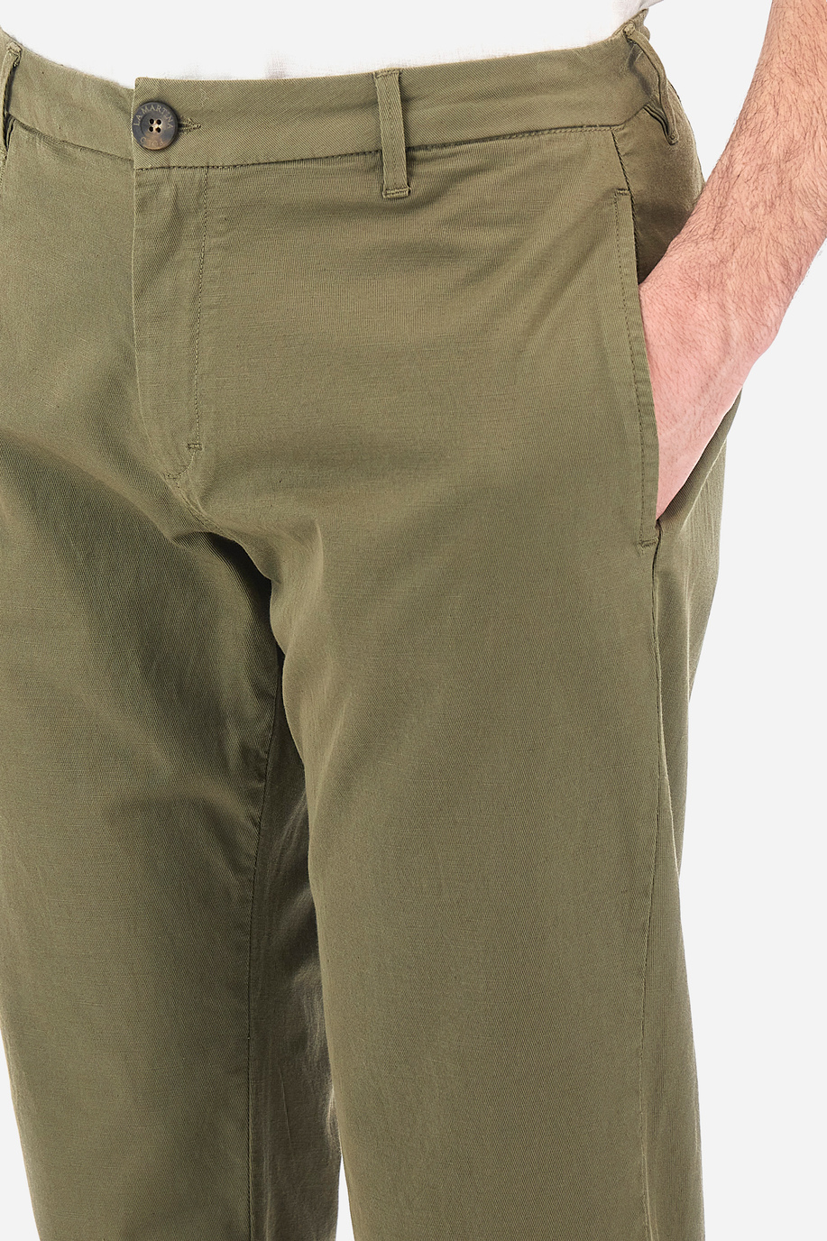 Men's regular fit stretch cotton chino trousers - Sigiberto - test 2 | La Martina - Official Online Shop