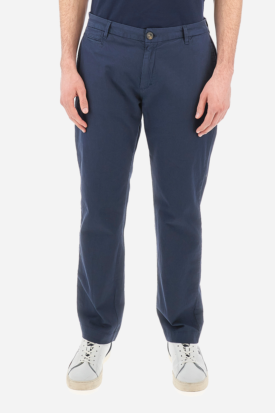 Men's regular fit stretch cotton chino trousers - Sigiberto - Men | La Martina - Official Online Shop