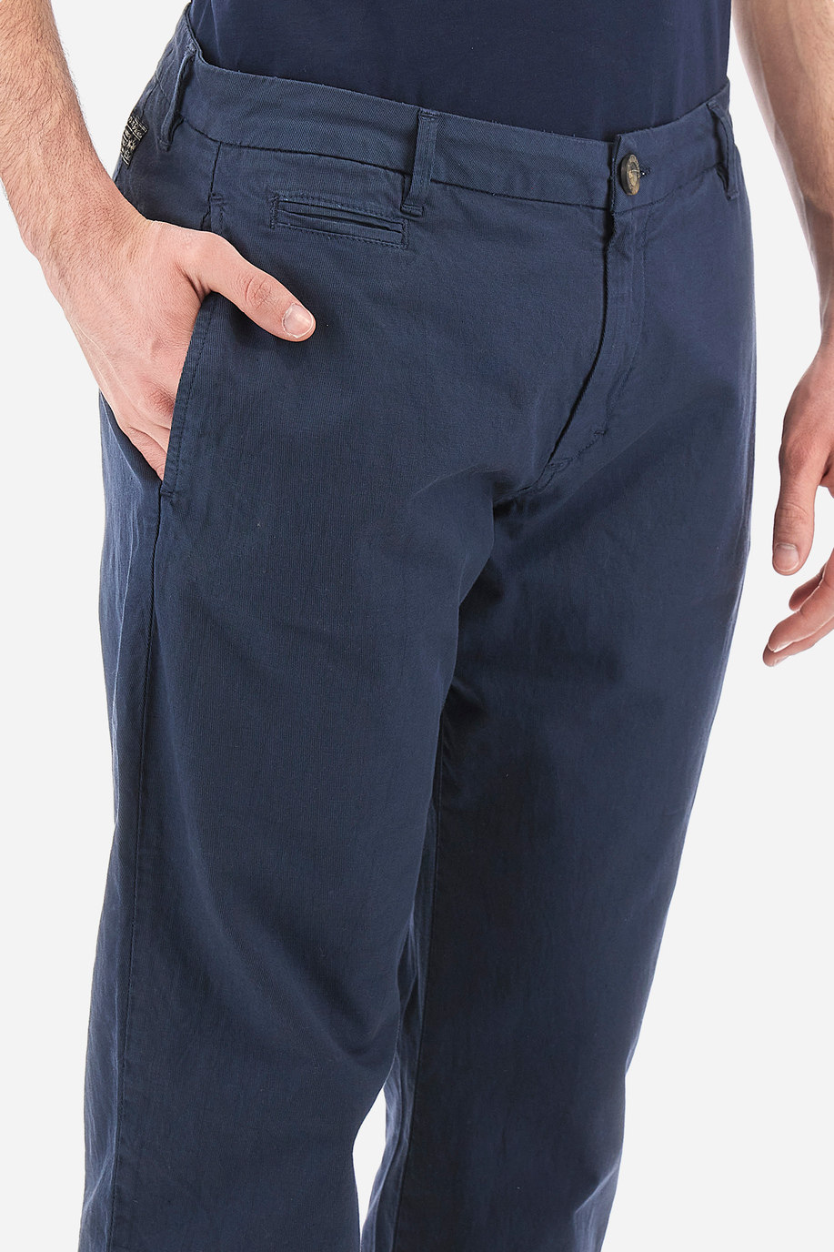 Men's regular fit stretch cotton chino trousers - Sigiberto - Trousers | La Martina - Official Online Shop
