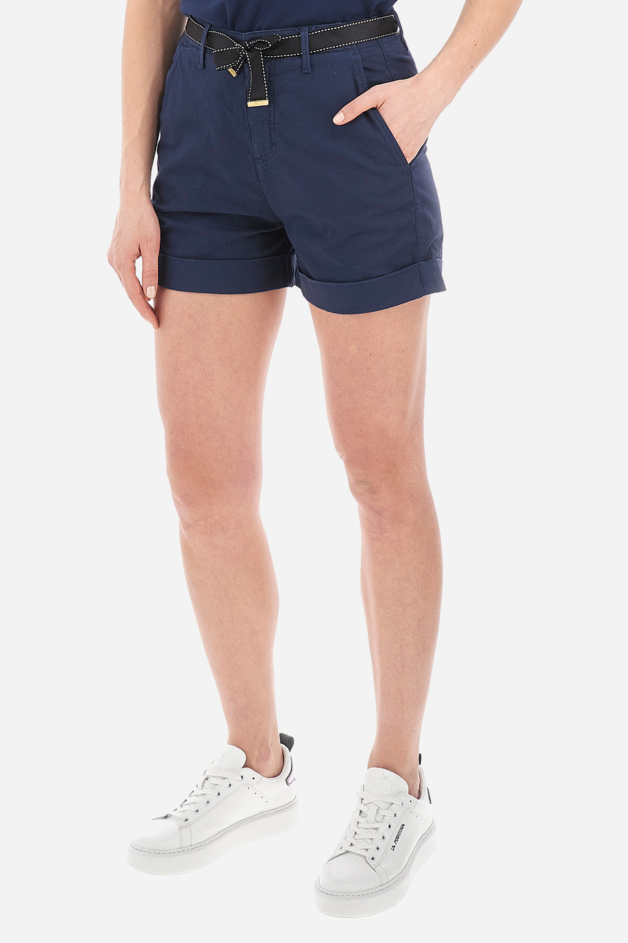 Women's regular fit stretch cotton shorts - Valenia | La Martina - Official Online Shop