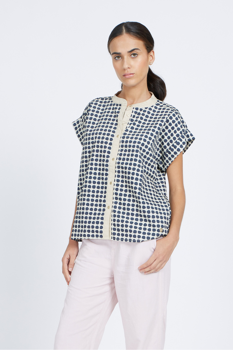 Chemise à pois femme, coupe classique - Vanda - Chemises | La Martina - Official Online Shop