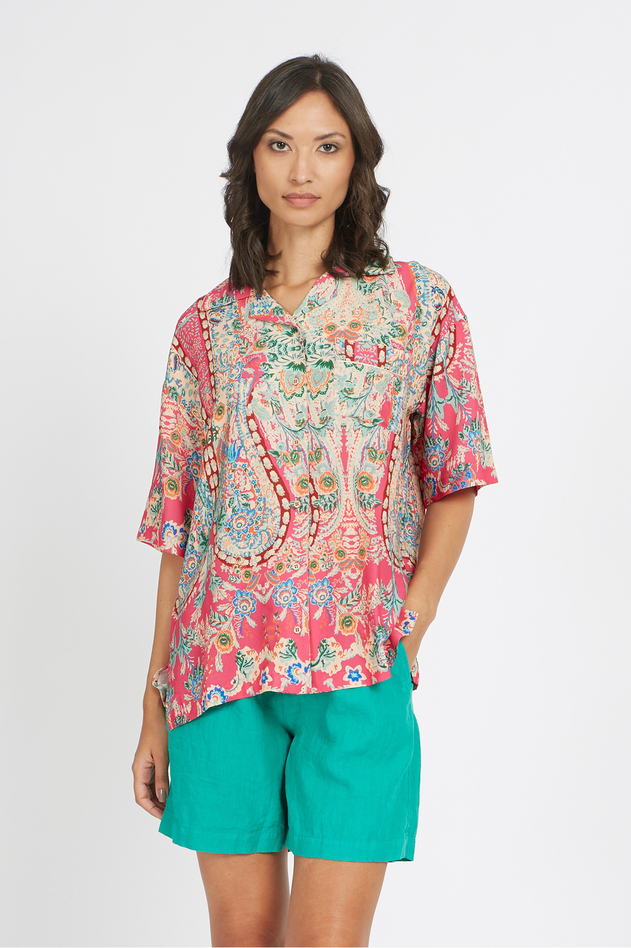 Women's regular fit shirt with print - Vanetta - Women | La Martina - Official Online Shop