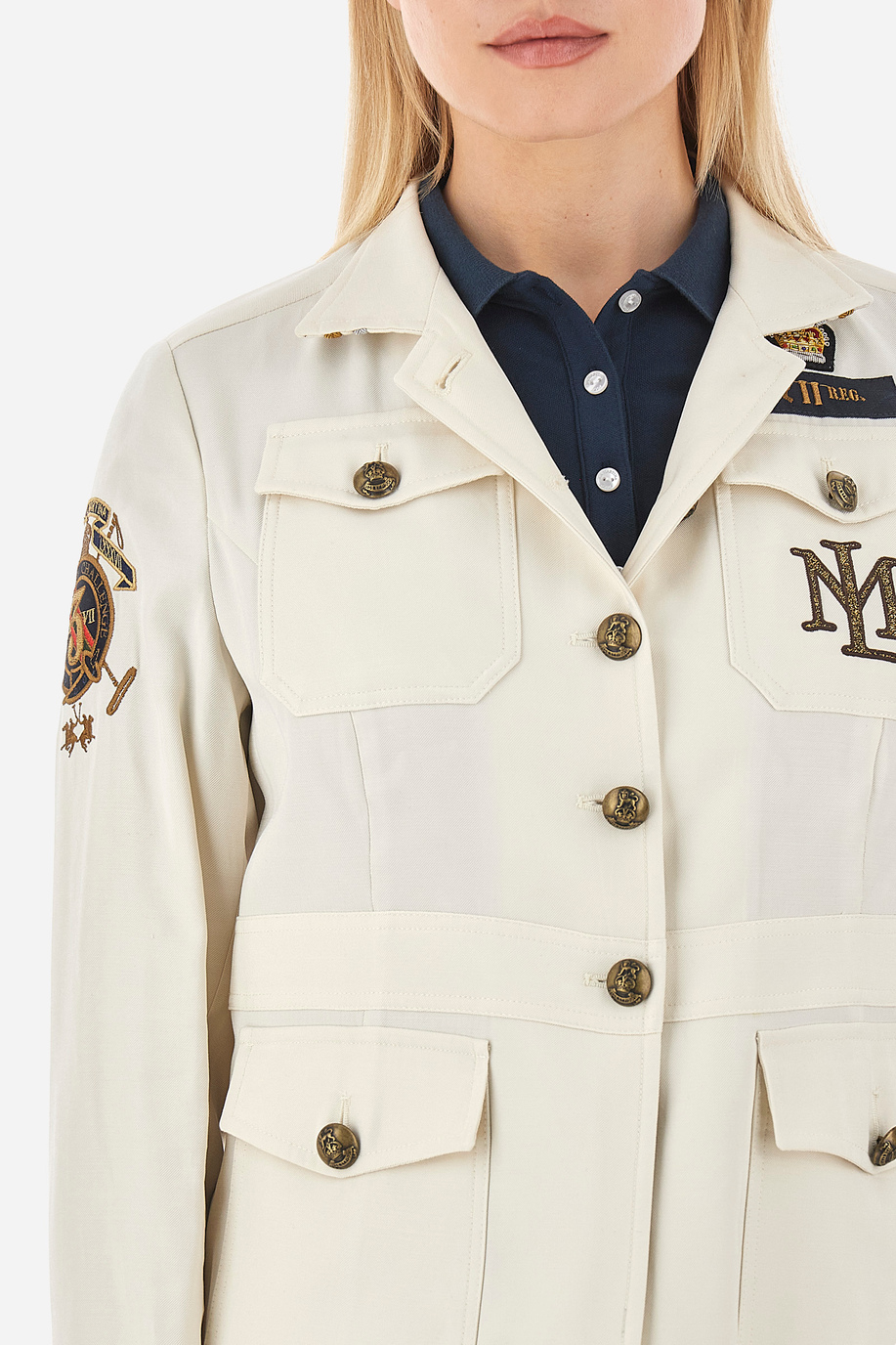 Damen-Jacke aus Viskose mit normaler Passform- Valery - Oberbekleidung  | La Martina - Official Online Shop