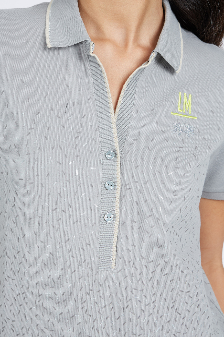 Women's short-sleeved stretch cotton regular fit - Vega - Polo Shirts | La Martina - Official Online Shop