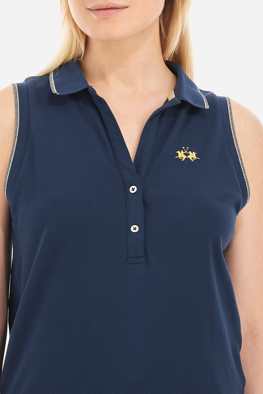 Damen-Poloshirt aus Baumwolle mit normaler Passform- Vinetta - Poloshirts | La Martina - Official Online Shop