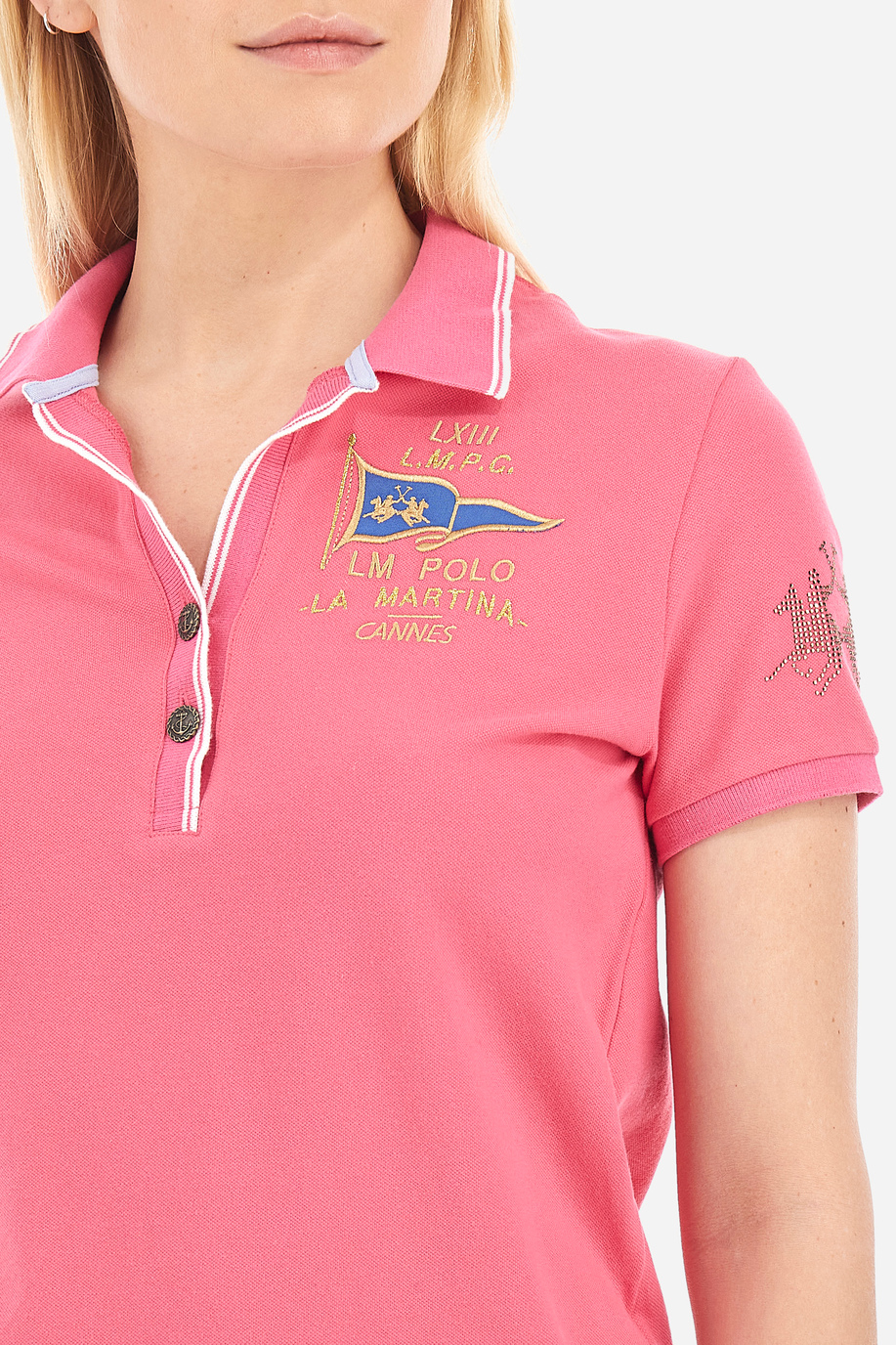 Damen-Poloshirt aus Baumwolle mit normaler Passform- Velma - Damen | La Martina - Official Online Shop