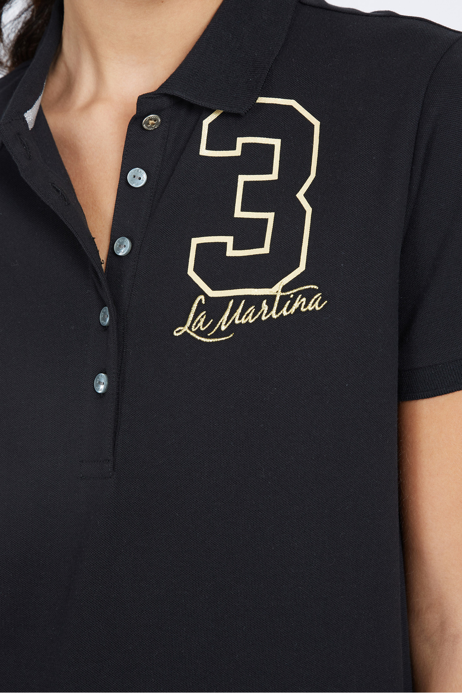 Women's regular fit stretch piqué polo shirt - Vera - Easy wear Women | La Martina - Official Online Shop