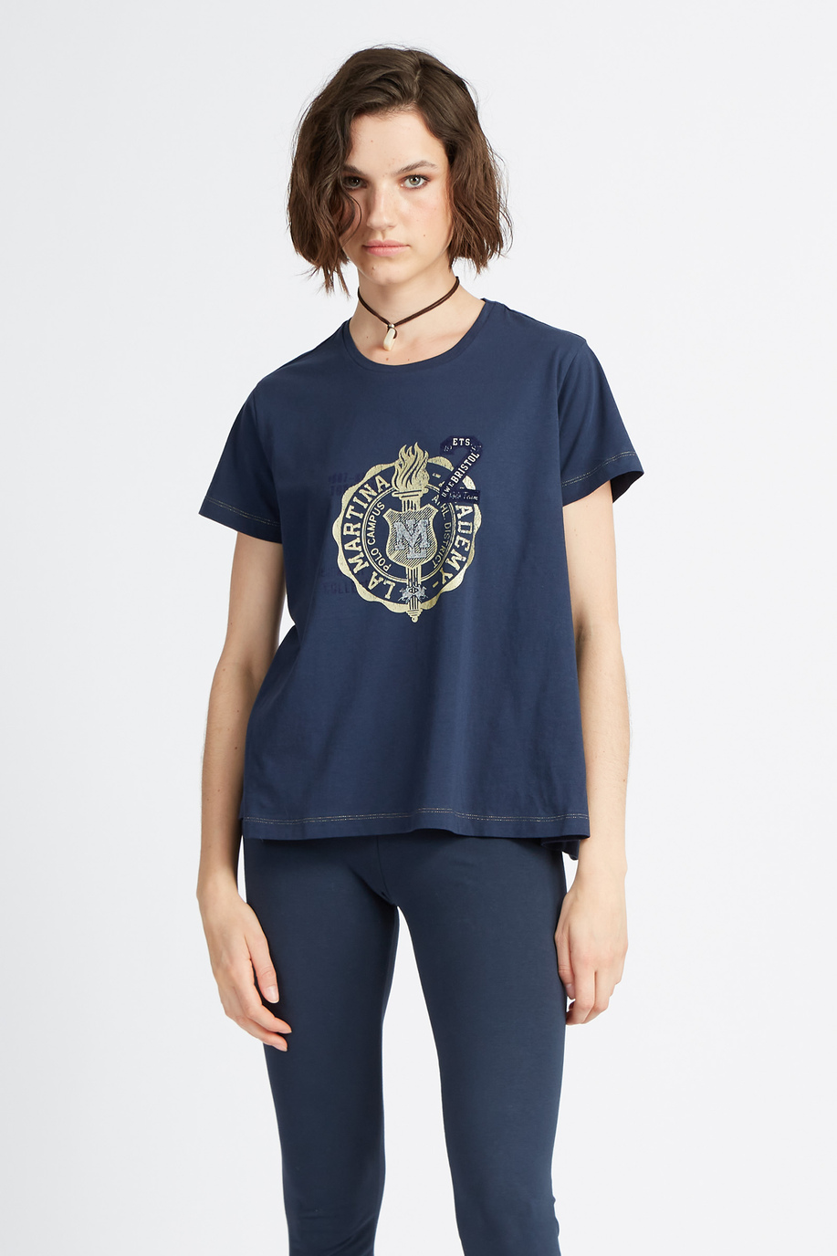 T-shirt donna maniche corte maxi logo capsule Polo Academy - Verdad - T-shirt | La Martina - Official Online Shop