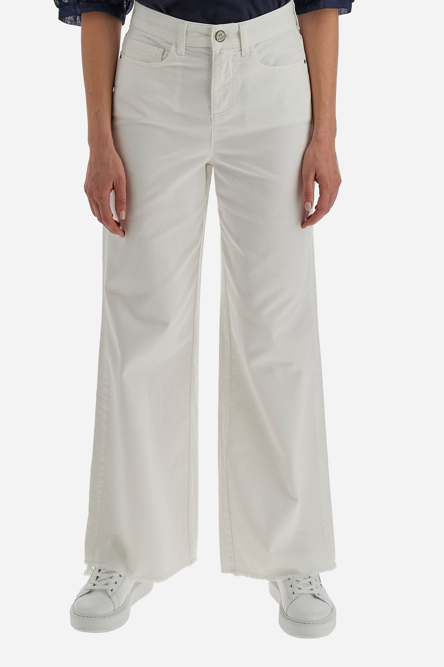 Women's 5-pocket jeans trousers in solid color Spring Weekend - Villard - Preview | La Martina - Official Online Shop