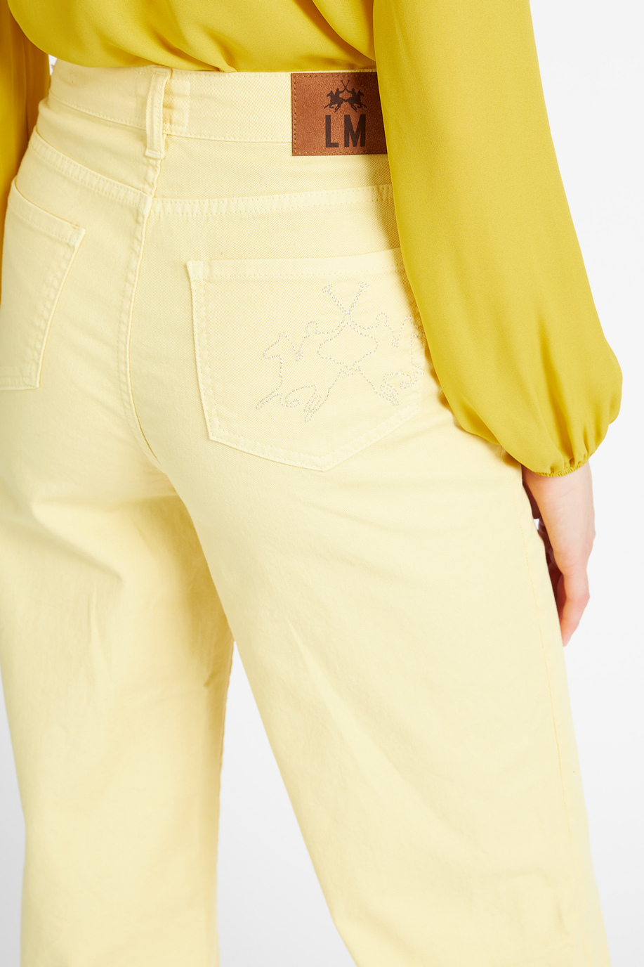 Einfarbige 5-Pocket-Jeanshose für Damen Spring Weekend - Villard - Preview | La Martina - Official Online Shop