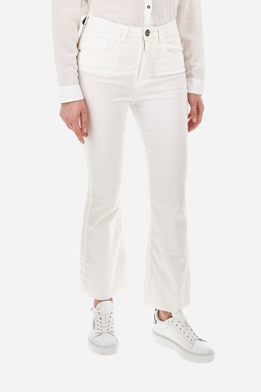 Women's regular fit 5-pocket stretch cotton trousers - Vane - New Arrivals Women | La Martina - Official Online Shop