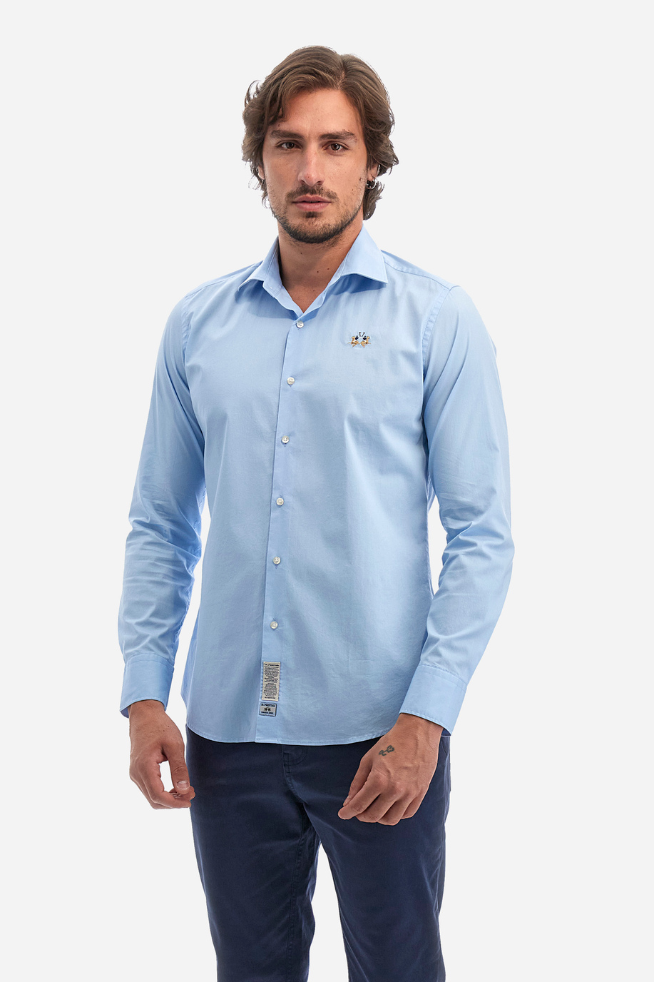 Herrenhemd Slim-Logo klein - Innocent - Hemden | La Martina - Official Online Shop