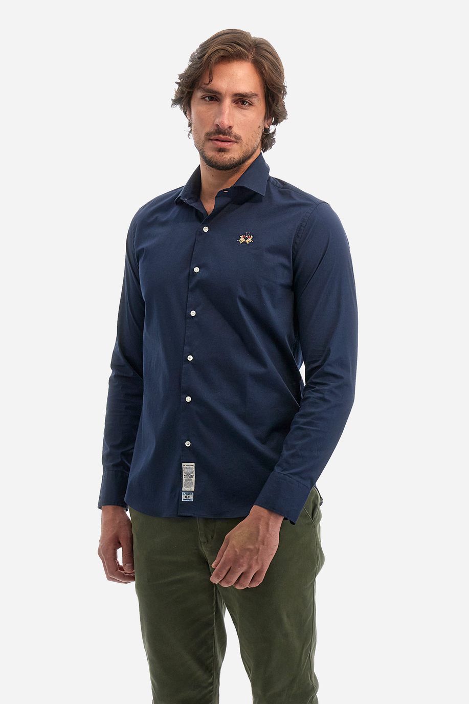 Chemise homme coupe slim petit logo - Innocent - Shirts | La Martina - Official Online Shop