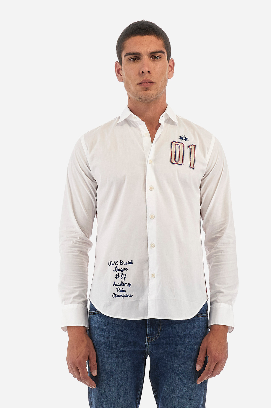 Men's shirt in a regular fit - Whitman - Preview  | La Martina - Official Online Shop