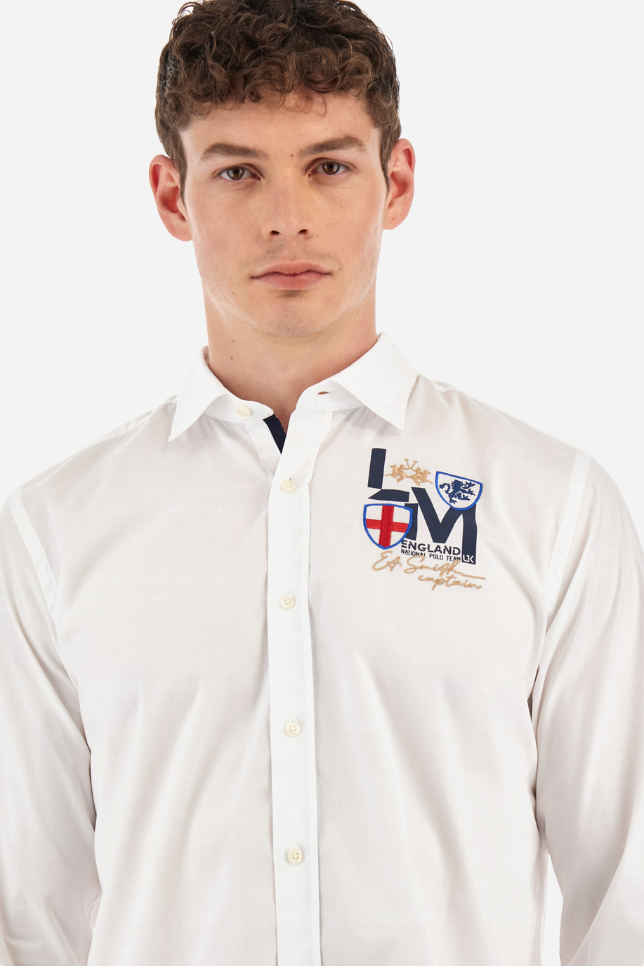 Regular fit men’s shirt and maxi logo - Wynn - Shirts | La Martina - Official Online Shop