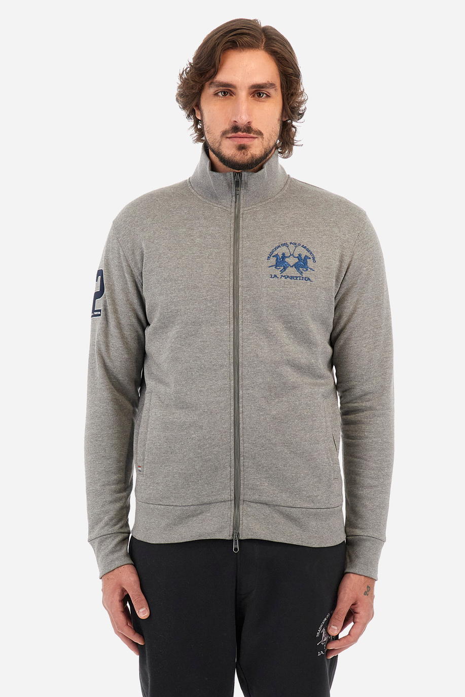 Men's full-zip sweatshirt regular fit - Raul - presale | La Martina - Official Online Shop