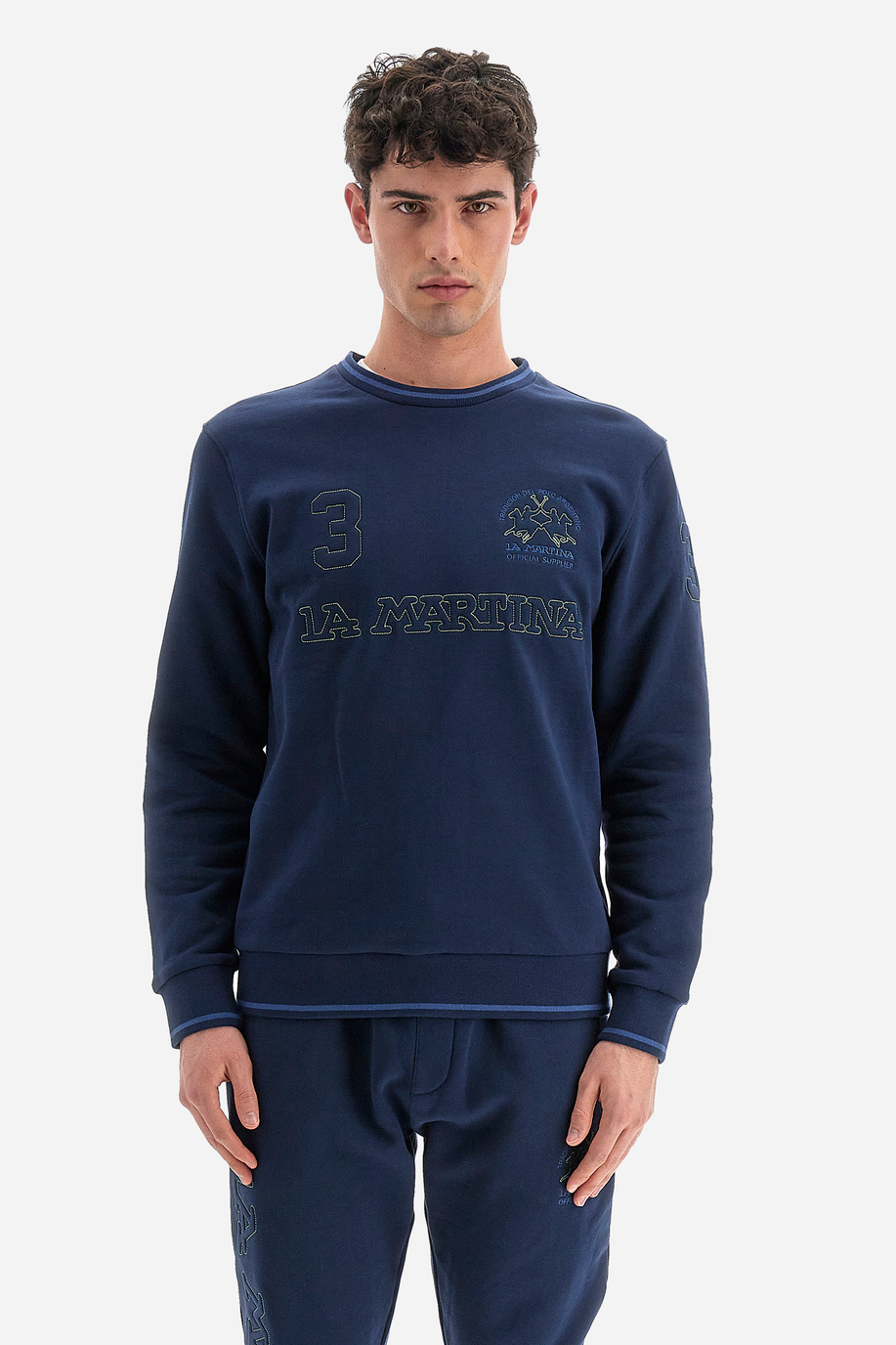 Man regular fit sweatshirt - Wolf - Sweatshirts | La Martina - Official Online Shop