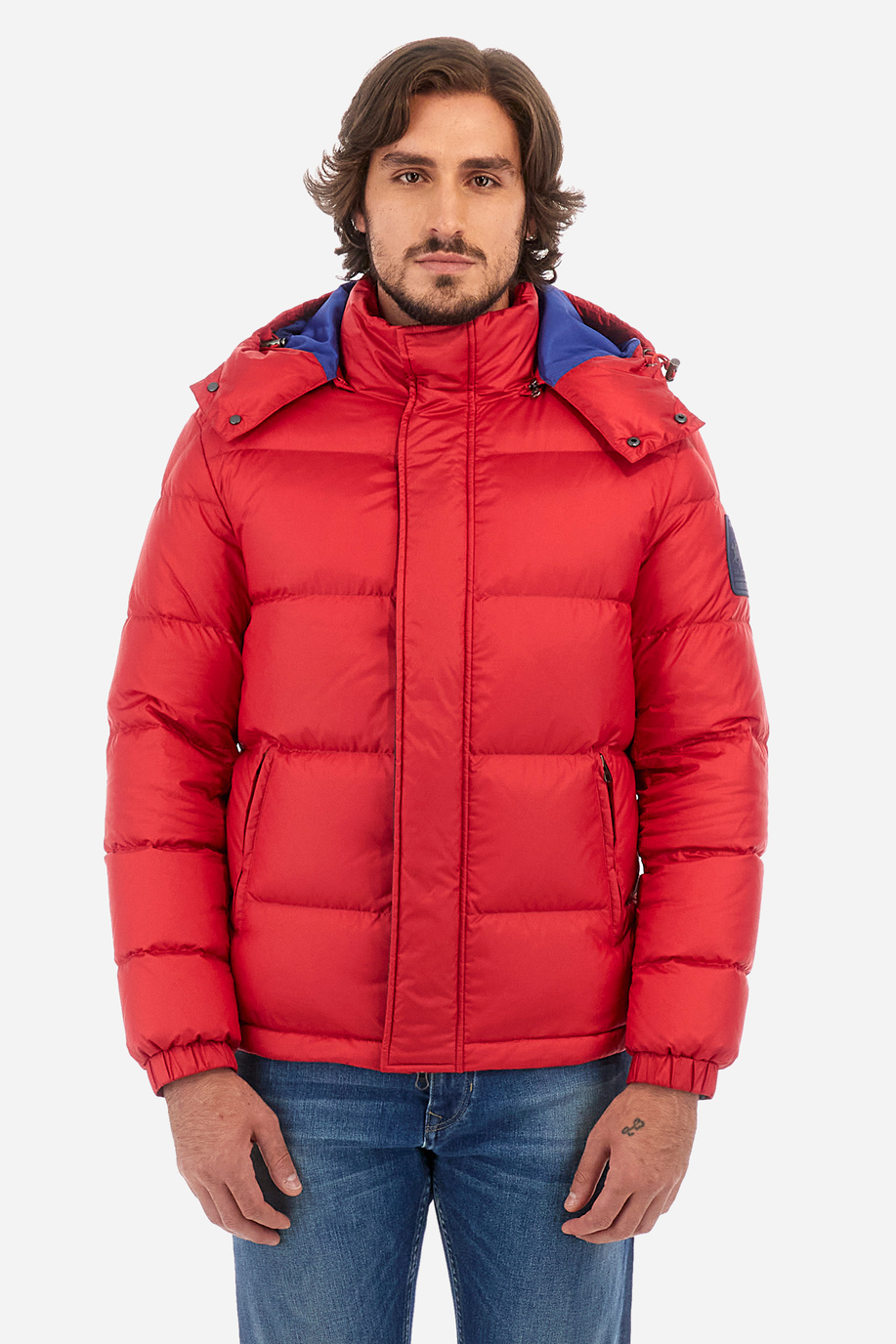 Man down jacket in regular fit - Whit - Outerwear | La Martina - Official Online Shop
