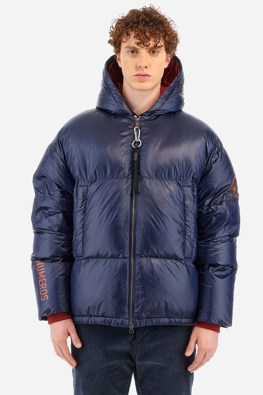 Man down jacket in regular fit - Wister - Iconos - Numeros  | La Martina - Official Online Shop