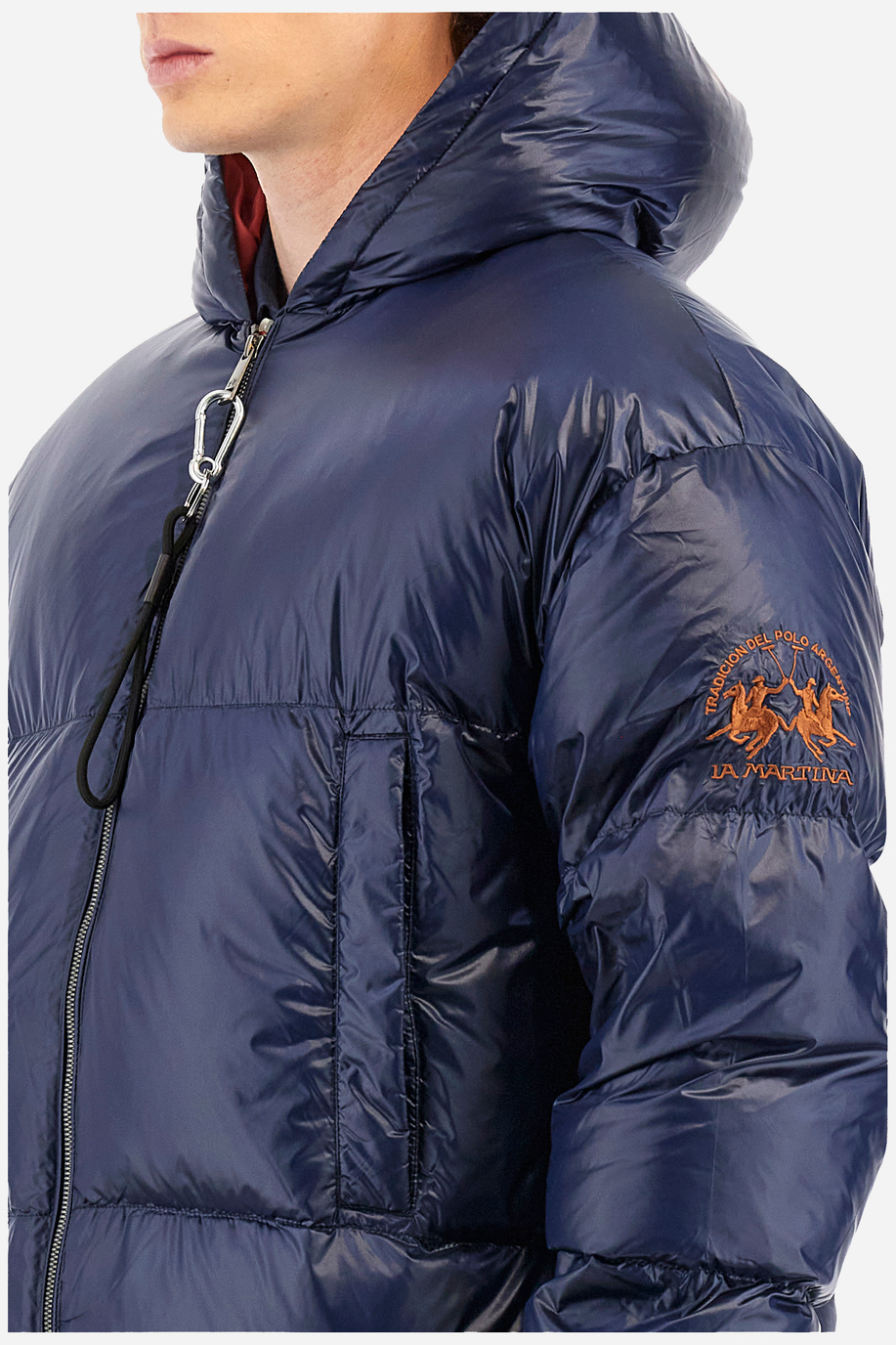 Man down jacket in regular fit - Wister - Iconos - Numeros  | La Martina - Official Online Shop