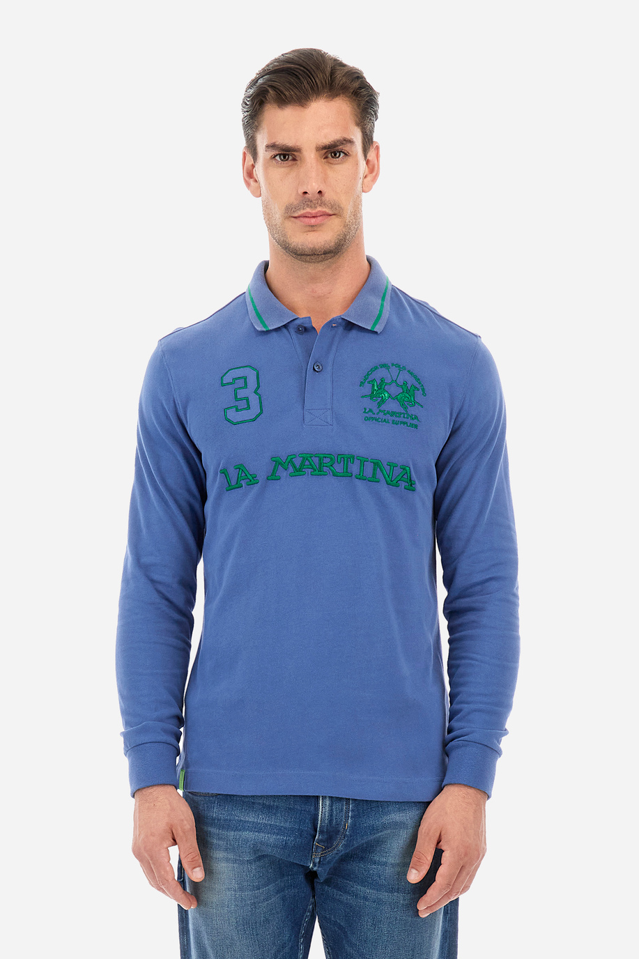 Man polo shirt in regular fit - Urbe - Iconos - Numeros  | La Martina - Official Online Shop