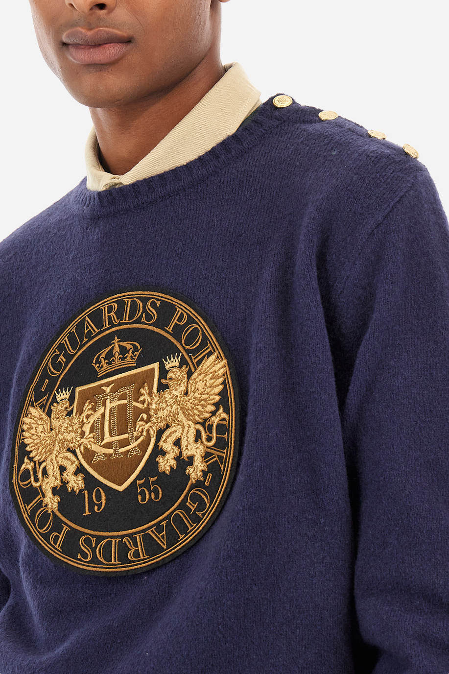 Men’s long sleeve crew neck sweater - Walless - -20% | step 1 | all | La Martina - Official Online Shop