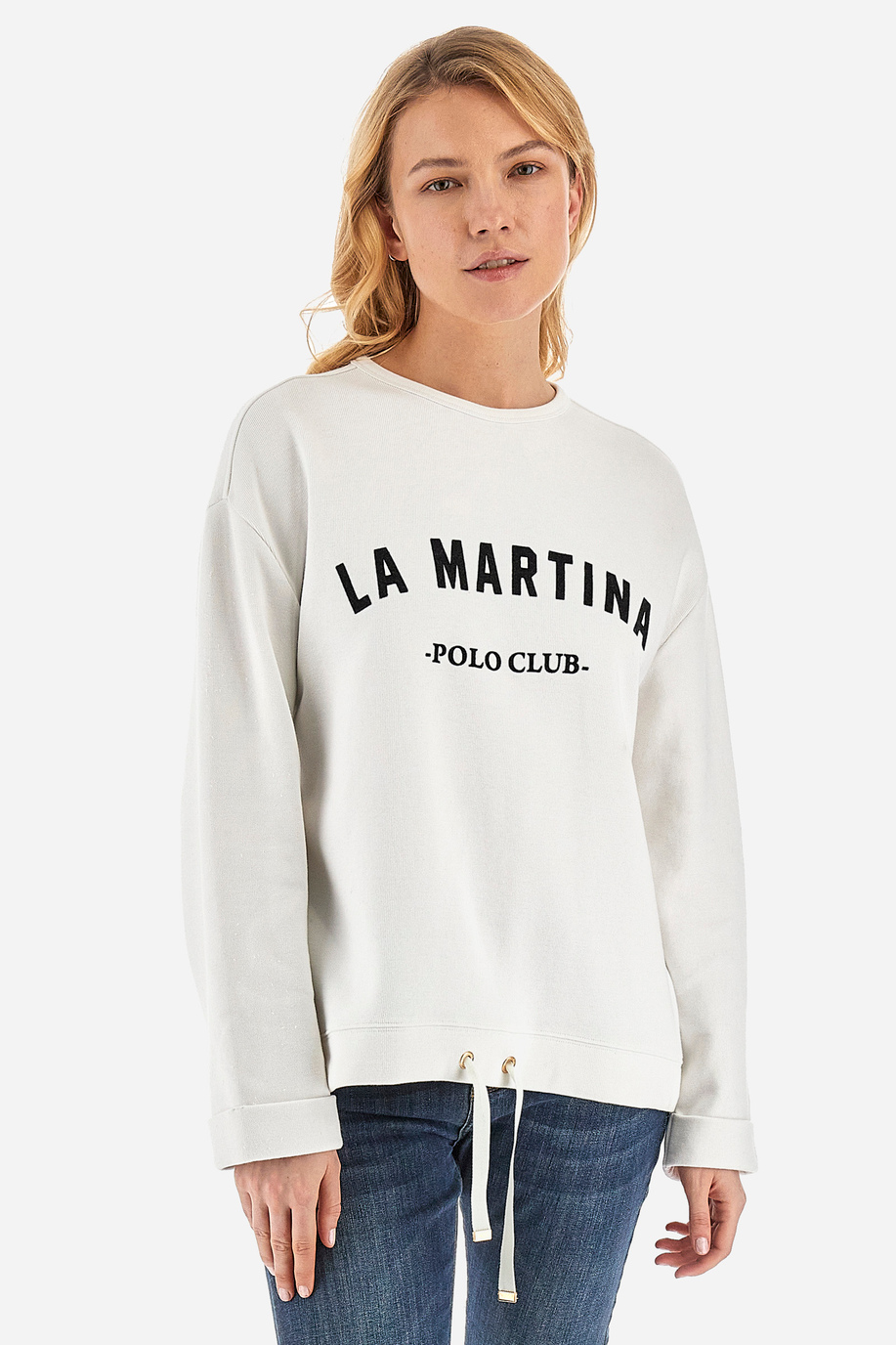 Woman sweatshirt in regular fit - Wendie - Timeless | La Martina - Official Online Shop