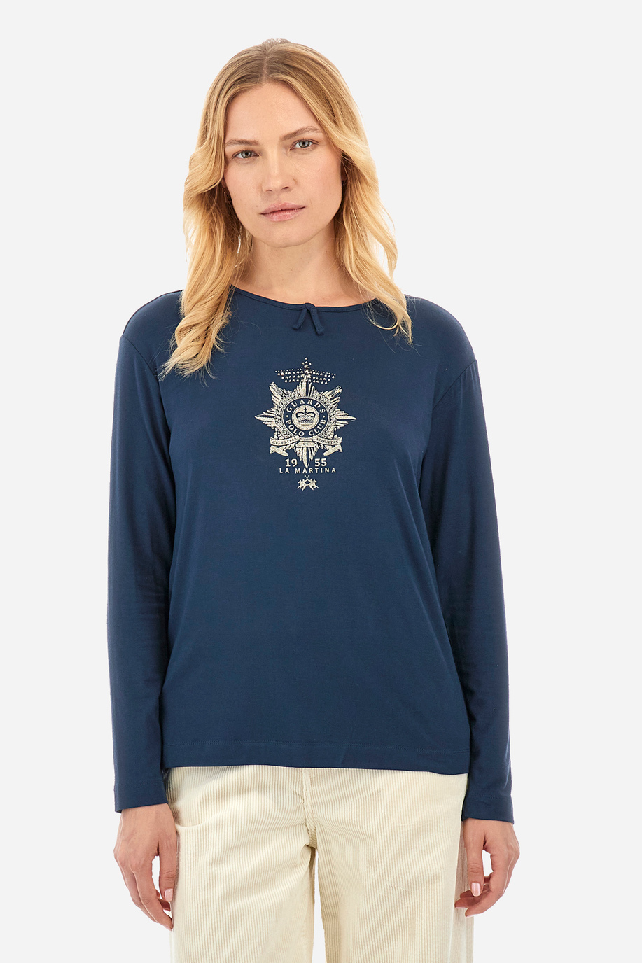 Tee-shirt femme coupe classique - Wyetta - -20% | step 1 | US | La Martina - Official Online Shop