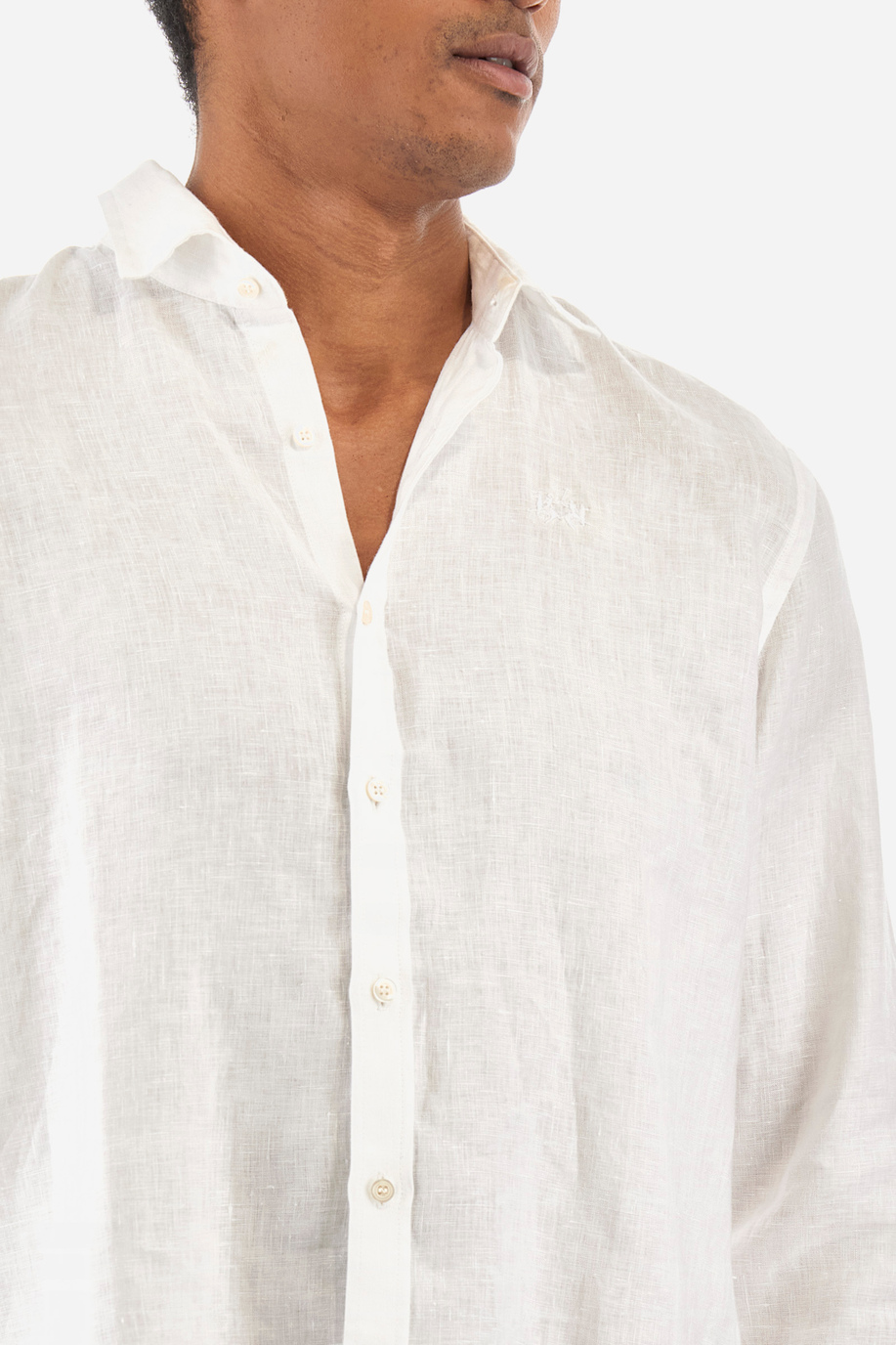 Camicia regular fit in lino - Russel - Camicie | La Martina - Official Online Shop