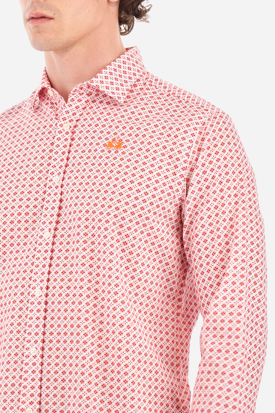 Camisa de poplin con estampado geométrico - Innocent - Essential | La Martina - Official Online Shop