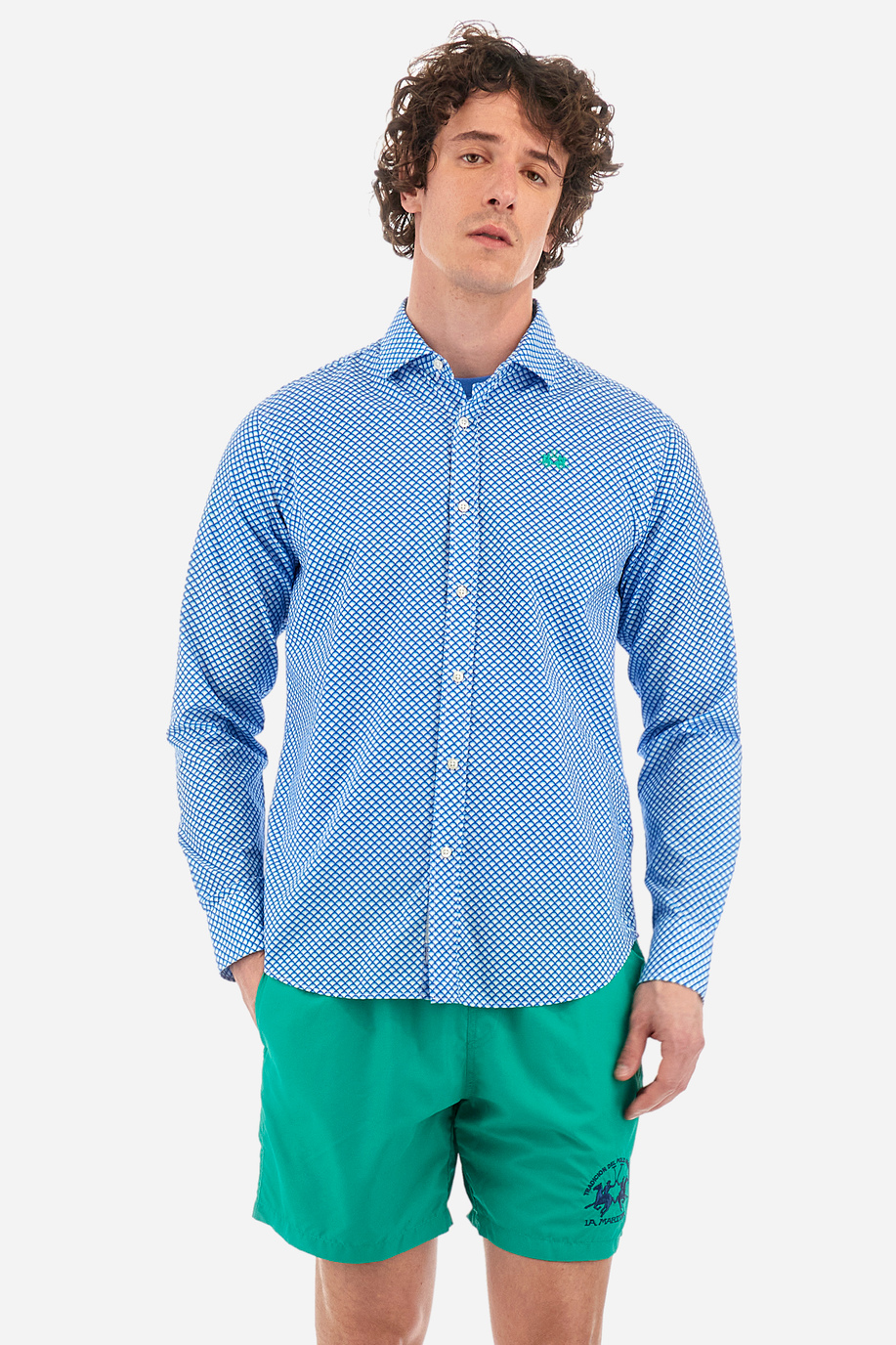 Camisa de poplin con motivo geométrico - Innocent | La Martina - Official Online Shop