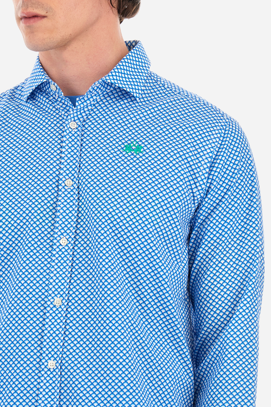 Geometric print poplin shirt - Innocent - Shirts | La Martina - Official Online Shop