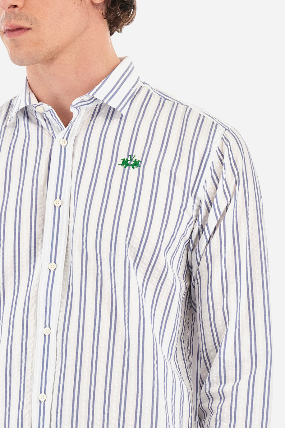Chemise à rayures en coton - Innocent - Nouveaux arrivages Homme | La Martina - Official Online Shop