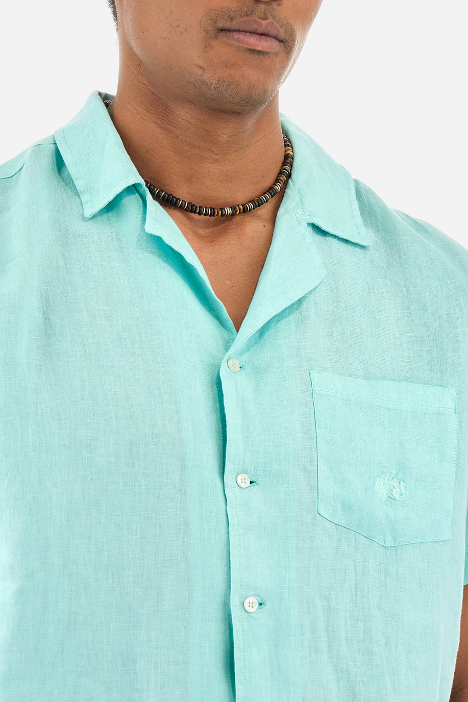 Chemise à manches courtes en lin - Varoun - Chemises | La Martina - Official Online Shop