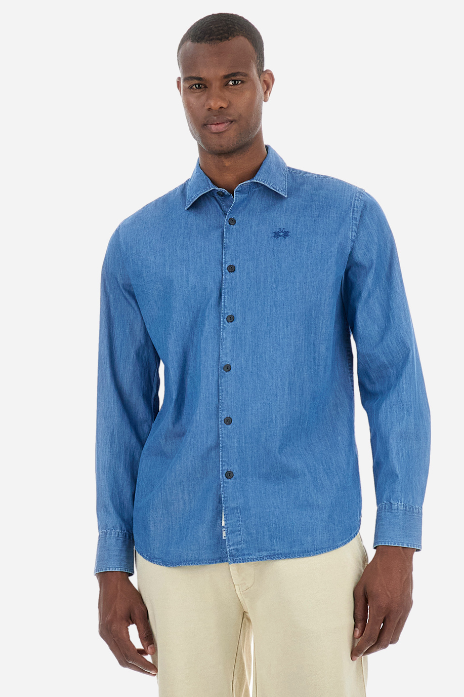 Regular-fit shirt in cotton - Innocent - test | La Martina - Official Online Shop