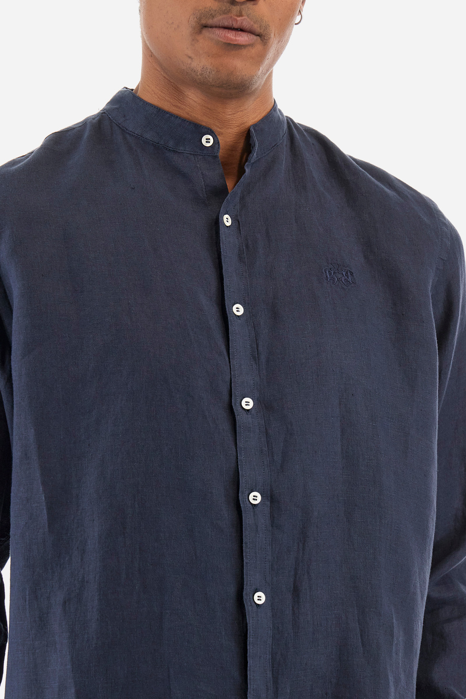 Camicia regular fit in lino - Yasr - Essential | La Martina - Official Online Shop