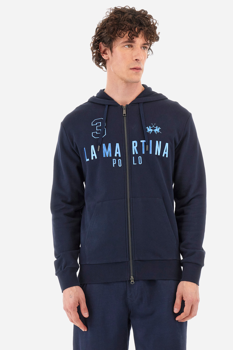 Regular-fit sweatshirt in cotton - Yousuf - Sweatshirts | La Martina - Official Online Shop