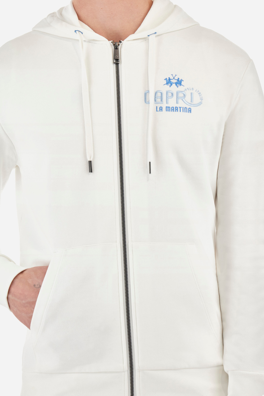 Regular-fit sweatshirt in synthetic fabric - Yrjo - New Arrivals Men | La Martina - Official Online Shop