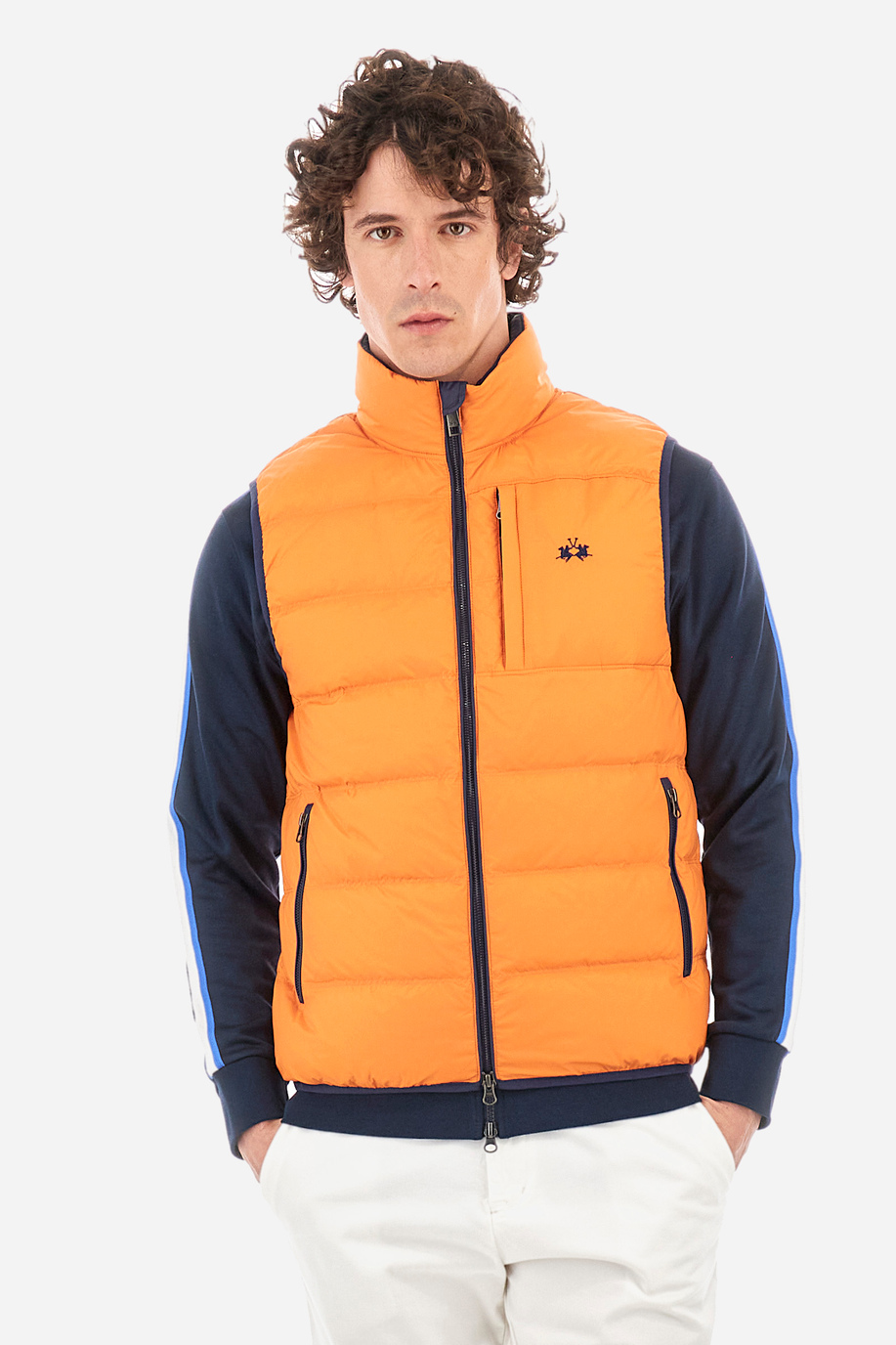 Regular-fit gilet in synthetic fabric - Yusri - Outerwear | La Martina - Official Online Shop