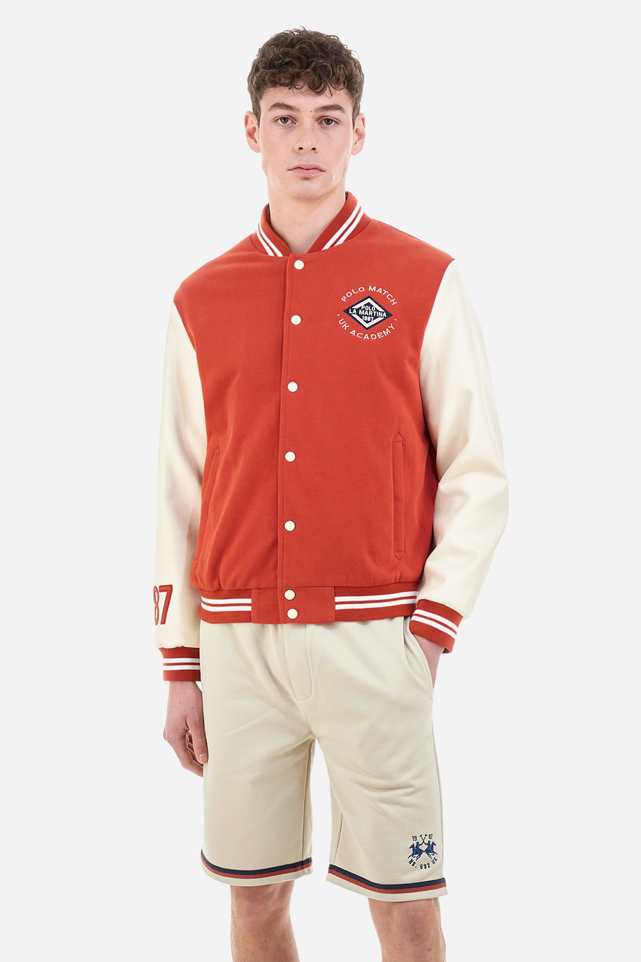 Regular fit men's bomber jacket - Yakob - Polo Academy | La Martina - Official Online Shop