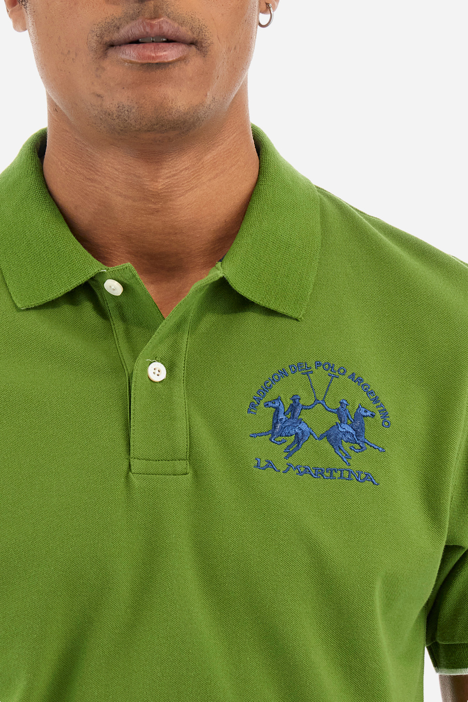 Men’s regular fit stretch cotton polo shirt - Miguel - Essential | La Martina - Official Online Shop