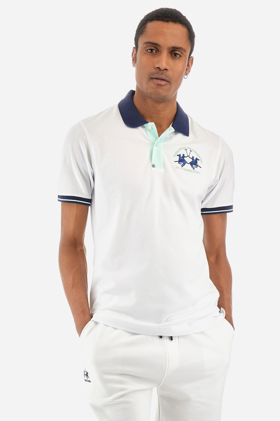 Regular-fit polo shirt in elasticated cotton - Trixie - Slim fit | La Martina - Official Online Shop