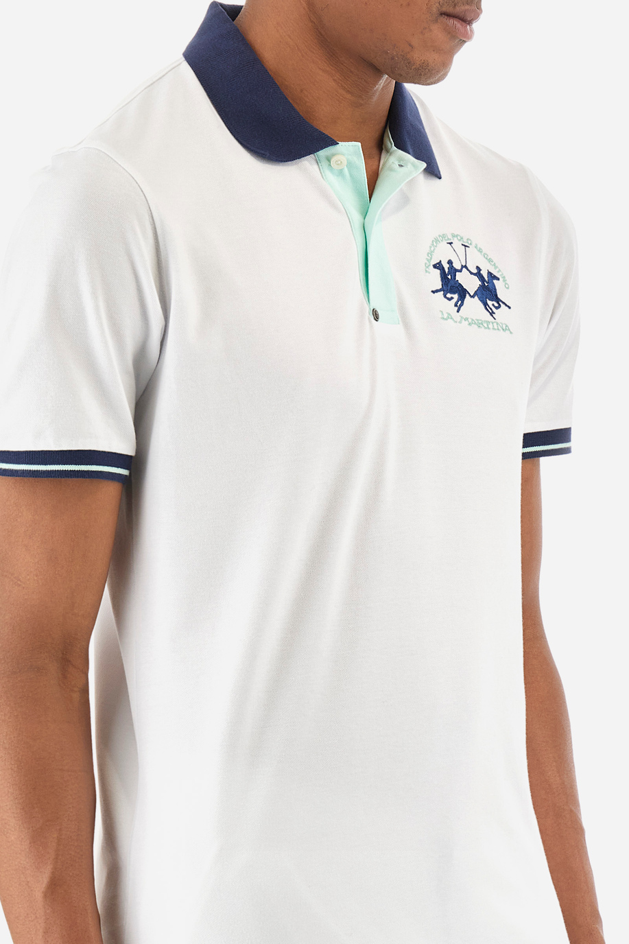 Regular-fit polo shirt in elasticated cotton - Trixie - Men | La Martina - Official Online Shop
