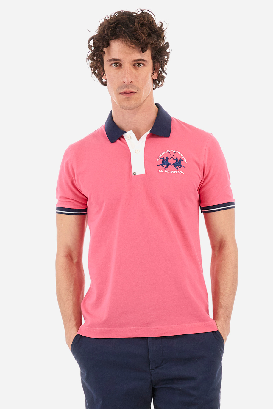 Regular-fit polo shirt in elasticated cotton - Trixie - Essential | La Martina - Official Online Shop